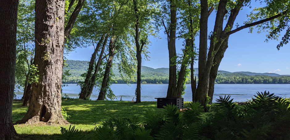Back yard view facing the river - Musky Lodge Susquehanna River Vacation Rental in Pennsylvania